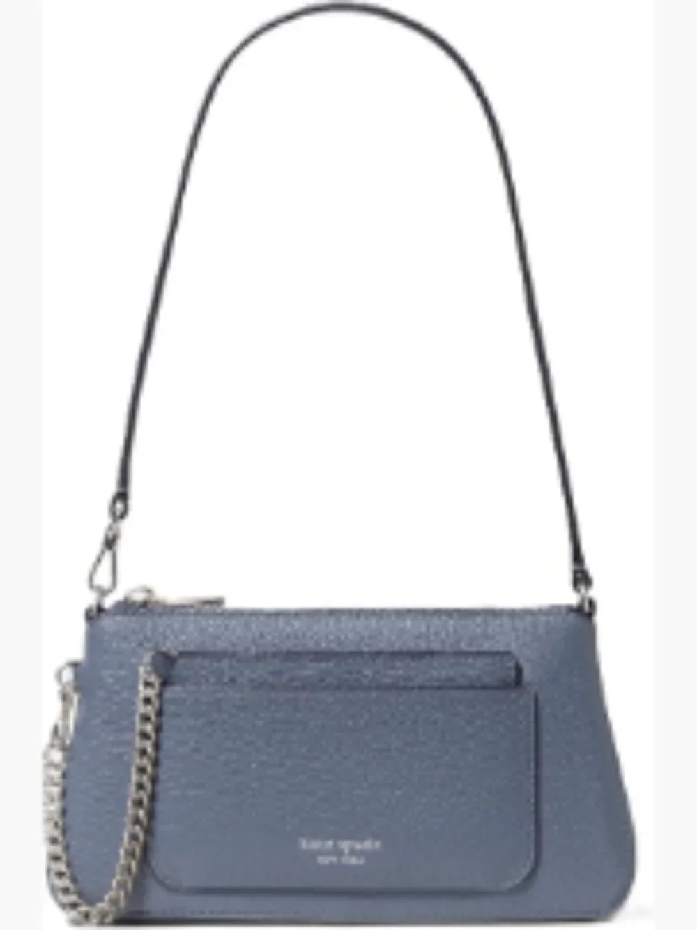 Pebbled Leather Wristlet with Detachable Wallet, Two Bags in One